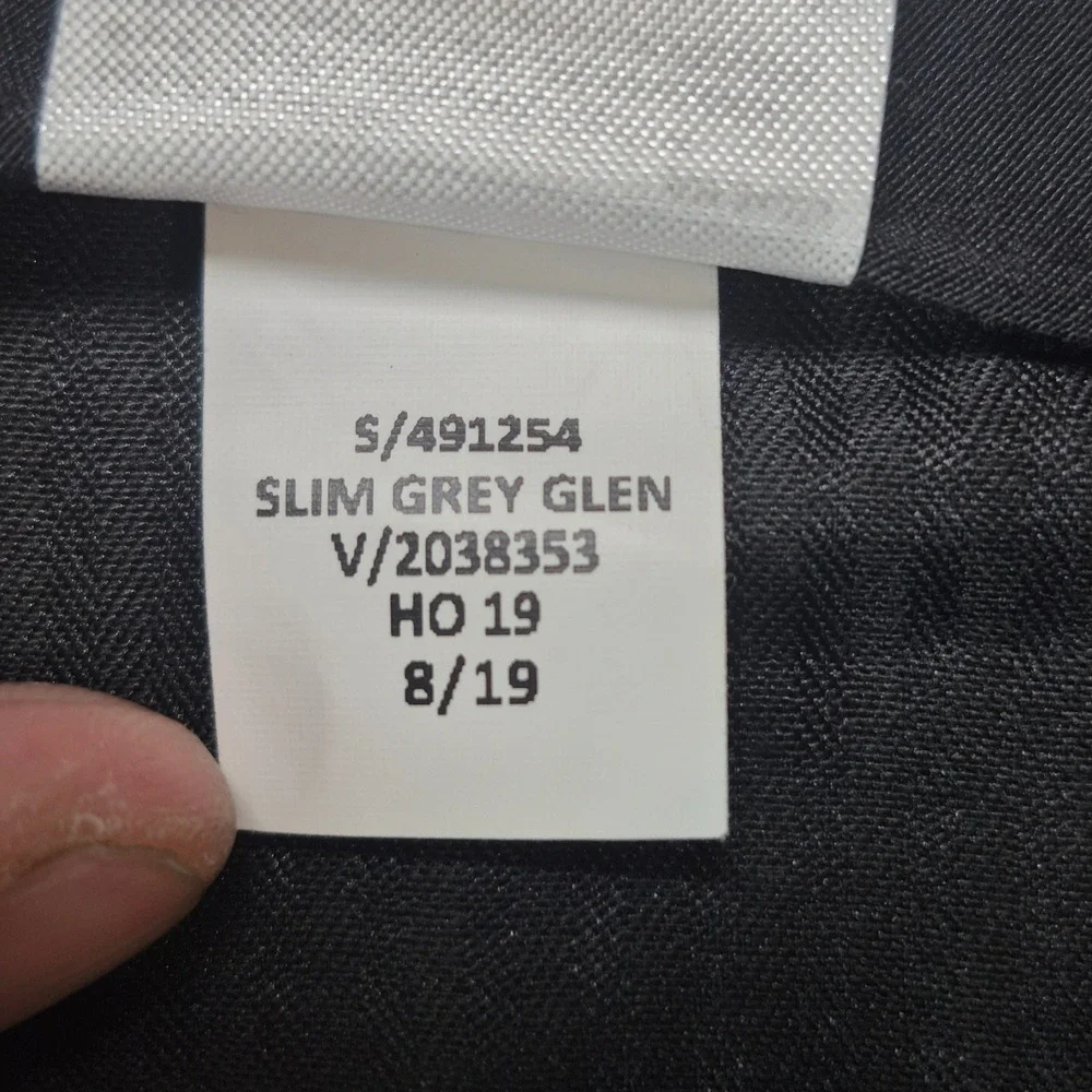 Banana Republic Dress Pants Mens 32x32 Gray Glen Plaid Slim Fit Trousers